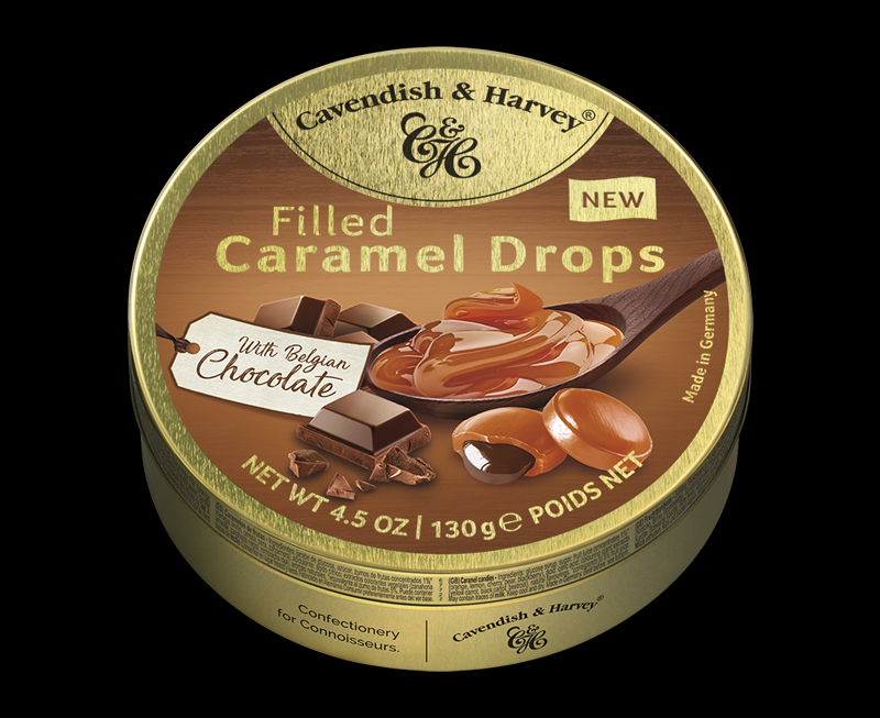 Caramel Drops Filled with Belgian chocolate 130g