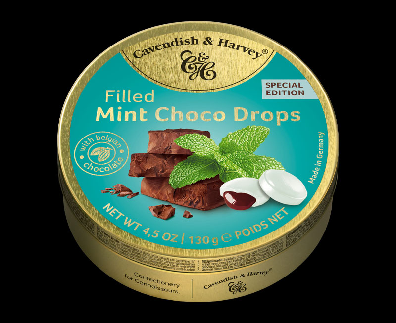Mint Choco Drops Filled, 130g